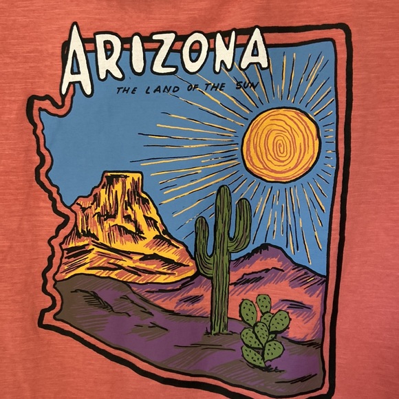 Arizona coral  “dip” shirt  women’s size Large. Used in great condition. - Picture 2 of 4